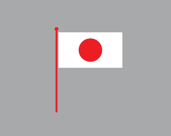 Japanische Flagge Symbol Logo Vektor — Stockvektor