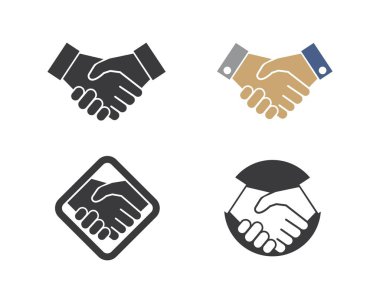 handshake logo vektör simgesi iş anlaşması