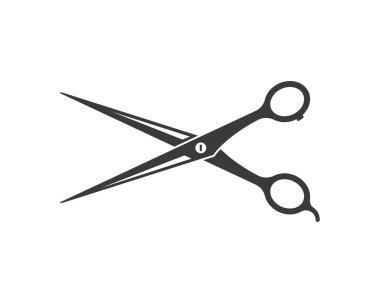 Makas simgesi logo vektör illüstrasyonu