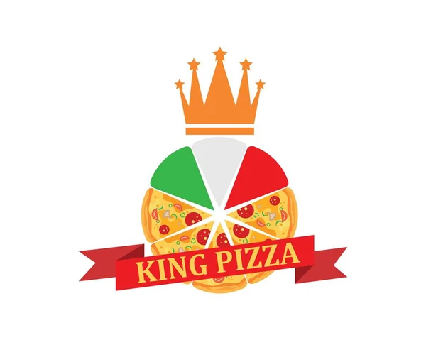 Icône pizza logo illustration vecteur — Image vectorielle