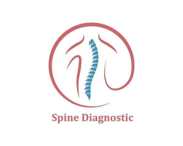 Spine diagnostics logo icon template vector illustration — Stock Vector