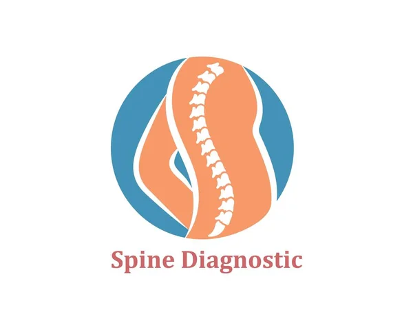 Spine diagnostics logo icon template vector illustration — Stock Vector