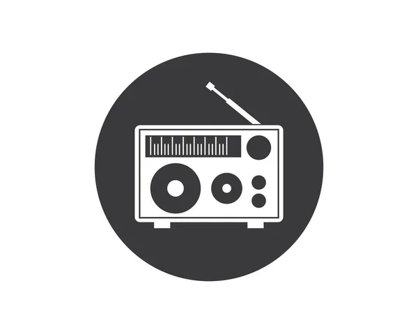 Ilustração do vetor do ícone do logotipo do rádio — Vetor de Stock