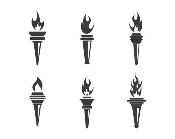 Fackel logo symbol illustration vektor design — Stockvektor