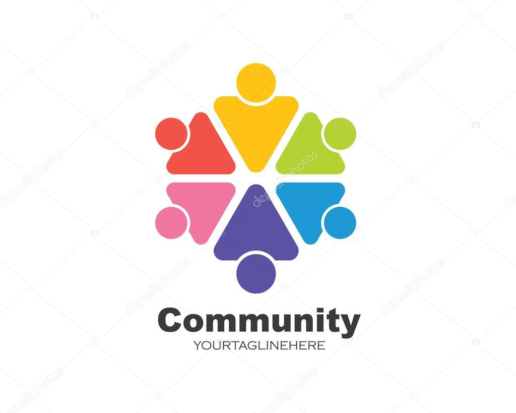 Leadership,community,social and company Logo icon vector design