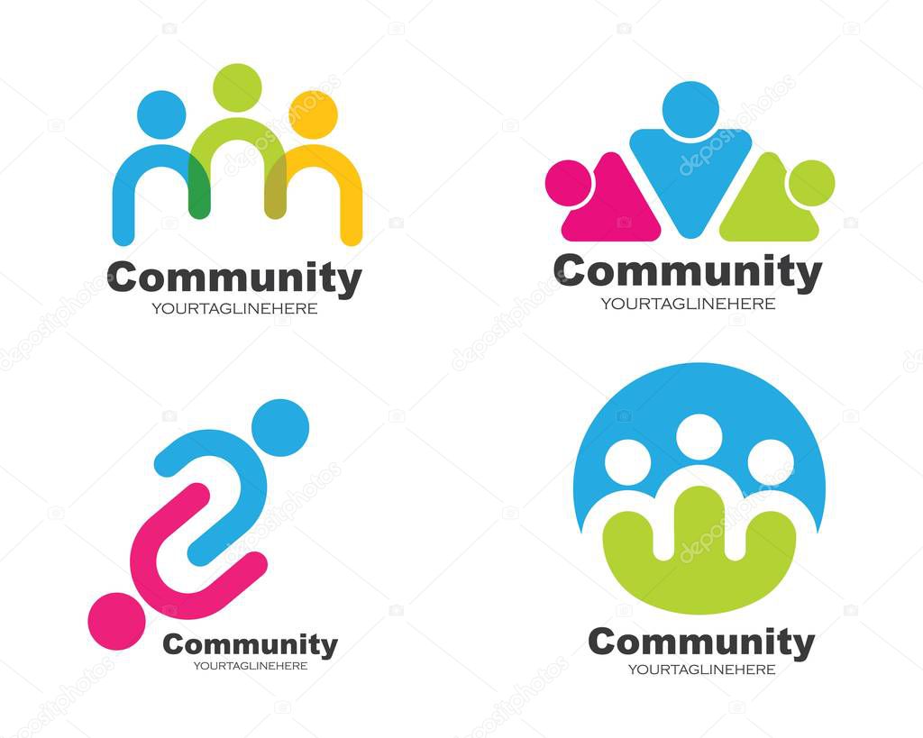 leadership,community,social and company Logo icon vector