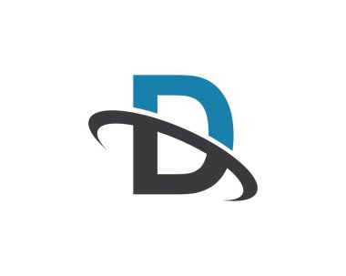 d Harf Simgesi Tasarım Vektörü