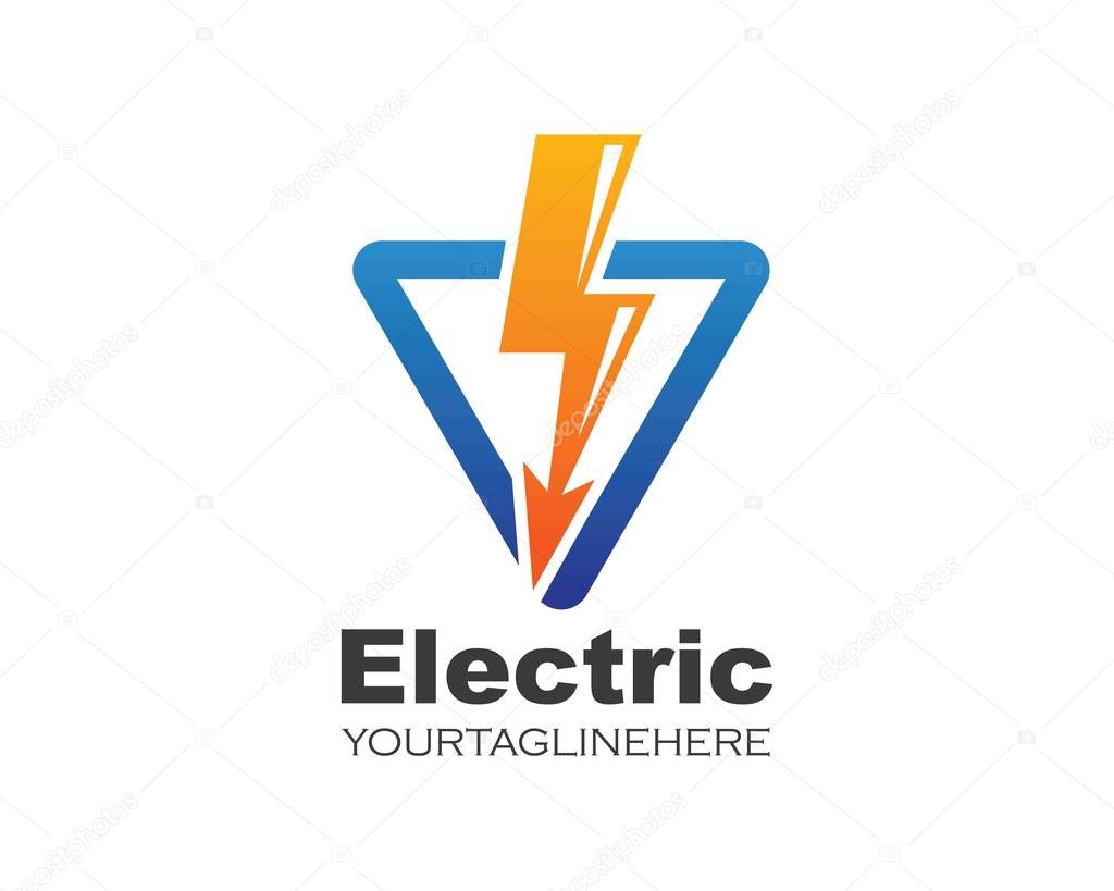 Flash thunder bolt illustration vector template