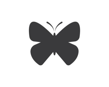 kelebek logo simgesi vektör şablonu