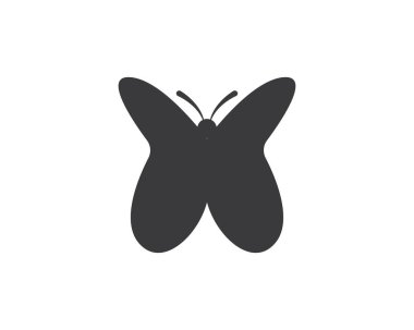 kelebek logo simgesi vektör şablonu