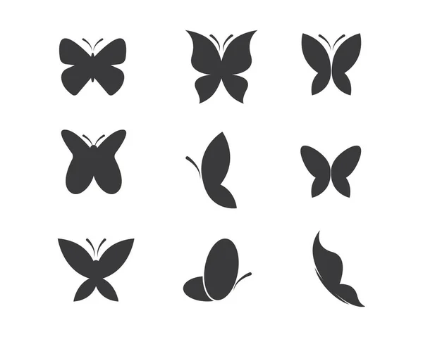 Modello vettoriale icona logo farfalla — Vettoriale Stock