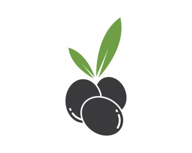 zeytin logo simgesi vektör illüstrasyon