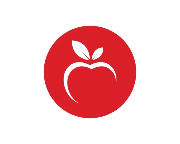 Яблуко логотип значок Векторний дизайн ілюстрації — стоковий вектор