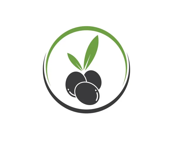 Olive logo ikon vektoros illusztráció — Stock Vector
