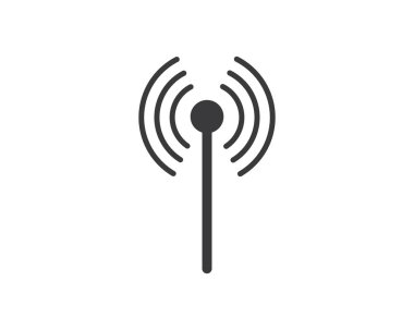 kule sinyal logosu simgesi vektör illüstrasyon