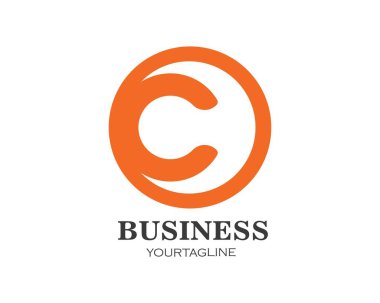 c Harf Logo İş Şablonu Vektörü 