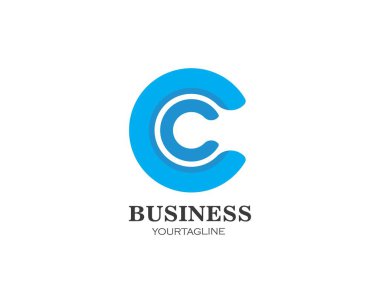 c Harf Logo İş Şablonu Vektörü 