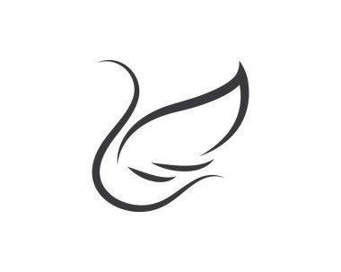 kanatlar logo simge simgesi vektör illüstrasyon