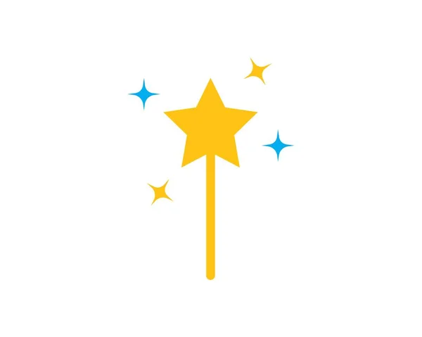 Illustrazione magica dell'icona vettoriale del modello Star Logo — Vettoriale Stock