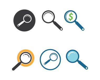 büyüteç simgesi logo vektör illüstrasyon tasarımı