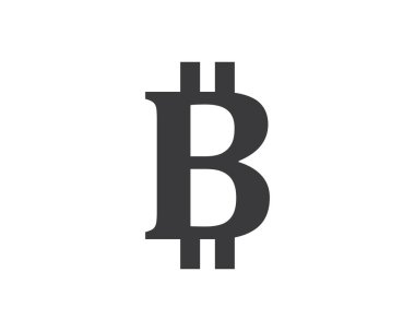 bit sikke logosu simgesi vektör illüstrasyon tasarımı