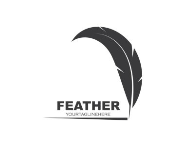 tüy simgesi illüstrasyon vektör şablonu