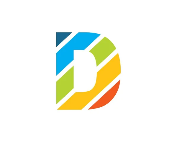 D letra logotipo ícone ilustração vetor —  Vetores de Stock