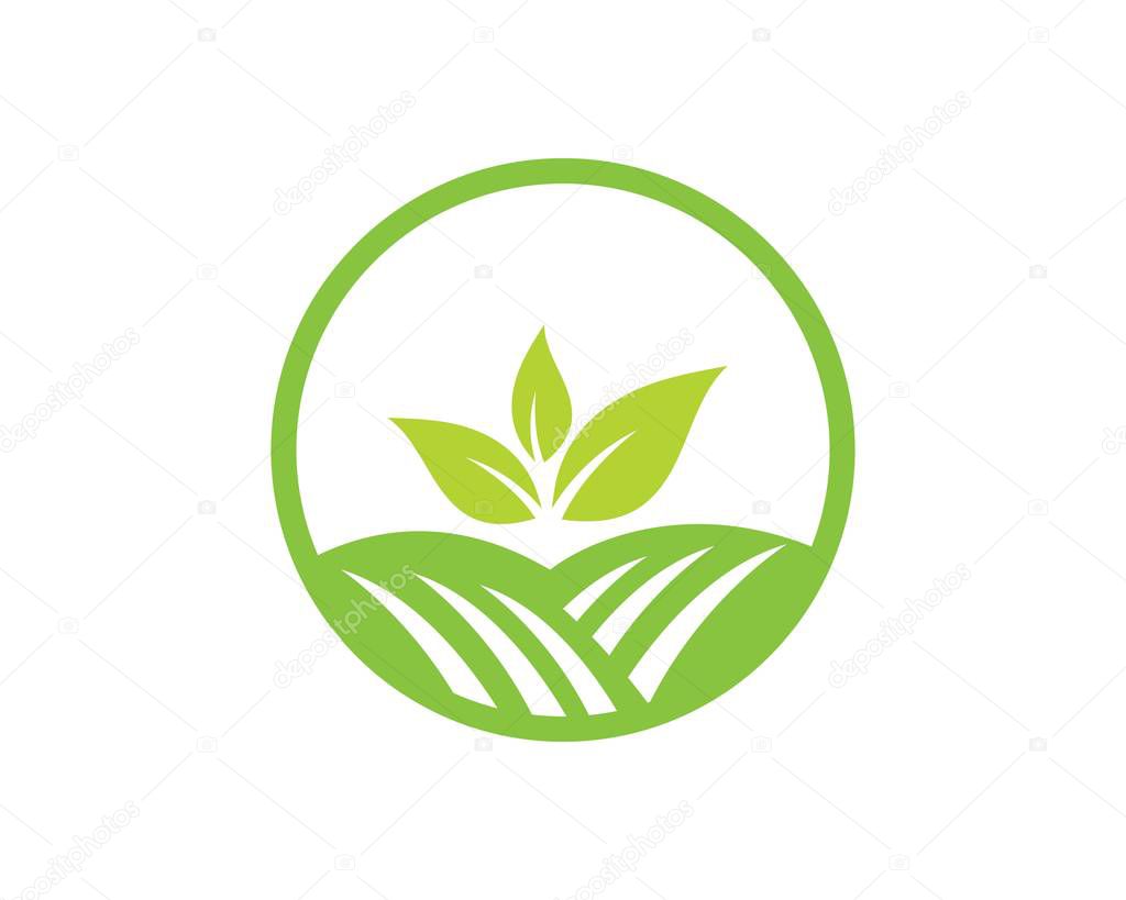 Farm and garden logo vector icon