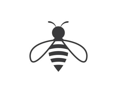 bal Arı Logo Şablon vektör simgesi illüstrasyon 