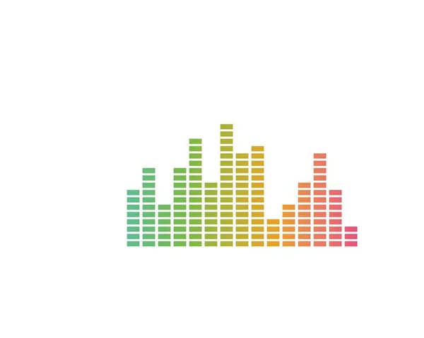 Equaizer en geluidseffect ilustration logo vector pictogram — Stockvector