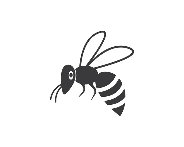 Miel Bee Logo Plantilla vector icono ilustración — Archivo Imágenes Vectoriales