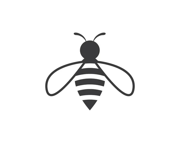 蜜蜂标志模板矢量图标插图 — 图库矢量图片