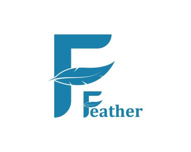 f harfi logo simgesi illüstrasyon vektör