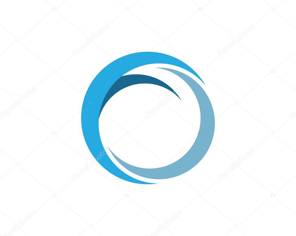 Water Wave symbol and icon Logo Template vector