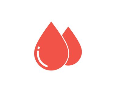 Kan logosu simgesi vektör illüstrasyon tasarımı