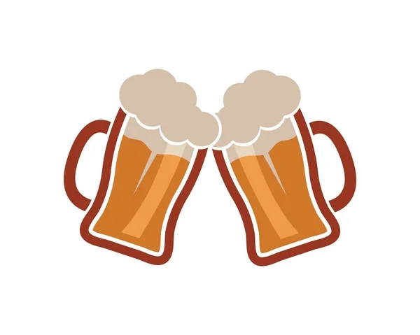 Design de ilustração de vetor de ícone de logotipo de cerveja — Vetor de Stock