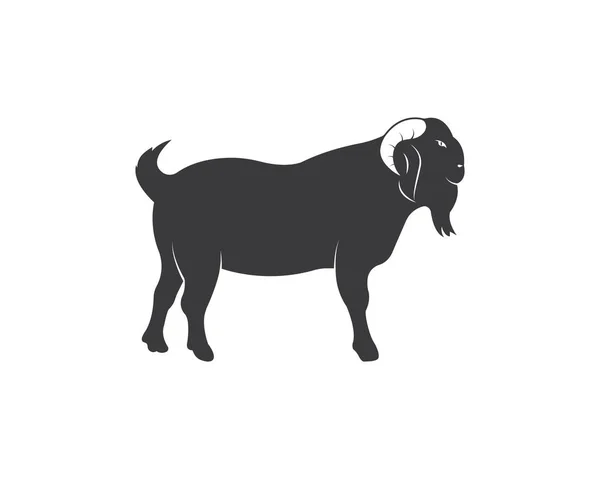 Logo de cabra Plantilla vector ilustración — Vector de stock
