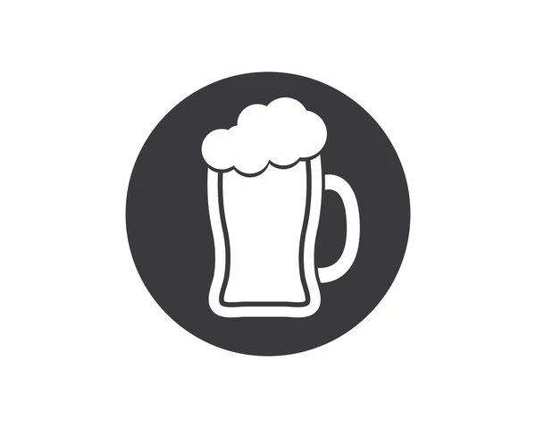 Design de ilustração de vetor de ícone de logotipo de cerveja — Vetor de Stock