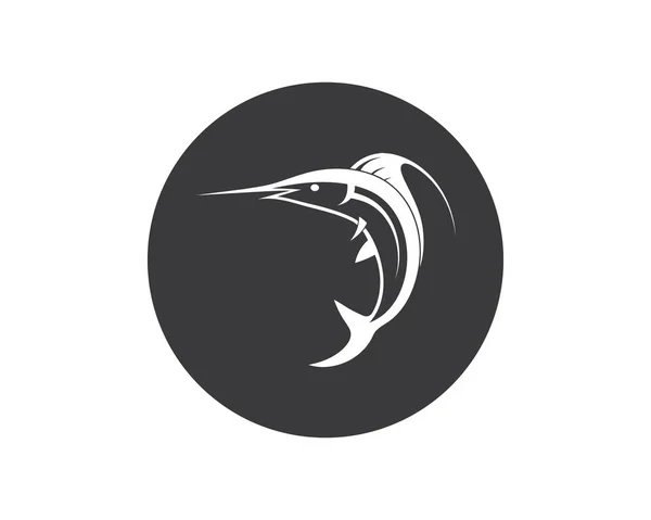 Blauer Marlin Fisch Symbol Logo Illustration — Stockvektor