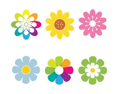 çiçek simgesi vektör illüstrasyon tasarımı