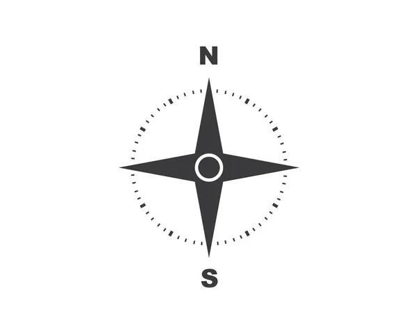 Bussola logo modello vettoriale icona illustrazione — Vettoriale Stock