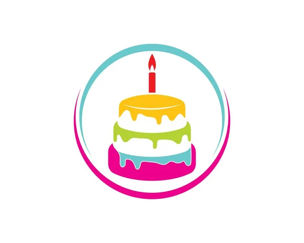 Pastel panadería logo diseño — Archivo Imágenes Vectoriales