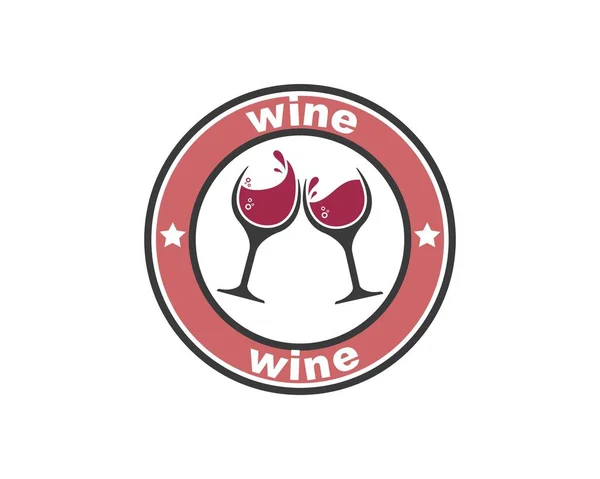 Logotipo del vino icono vector ilustración diseño — Vector de stock