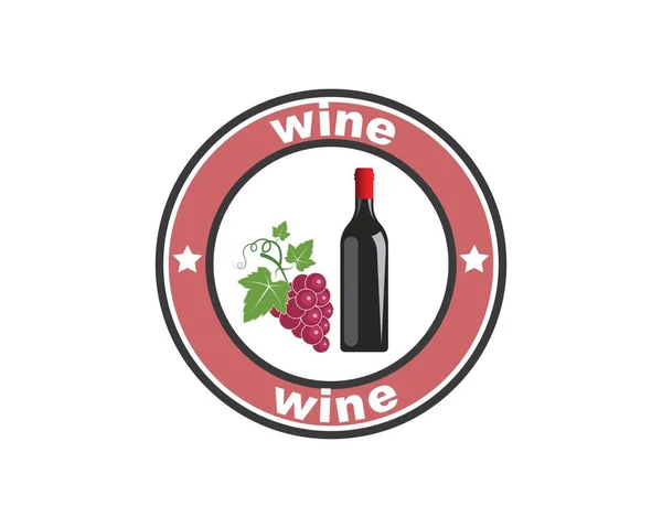 Logotipo del vino icono vector ilustración diseño — Archivo Imágenes Vectoriales