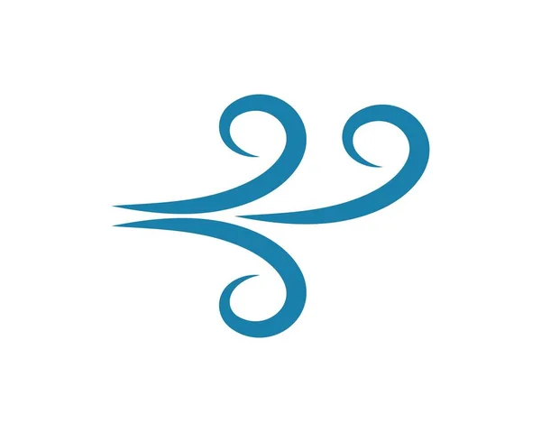 Wind Symbol Logo Vektor Illustration — Stockvektor