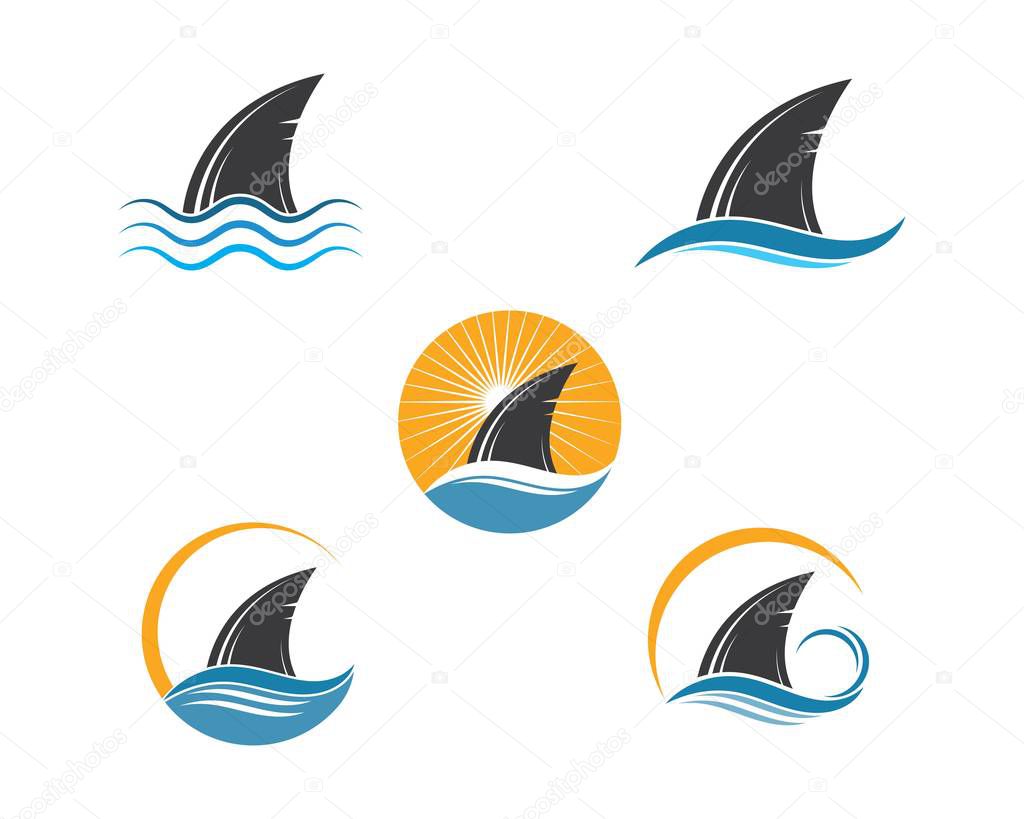 Shark fin icon vector illustration design