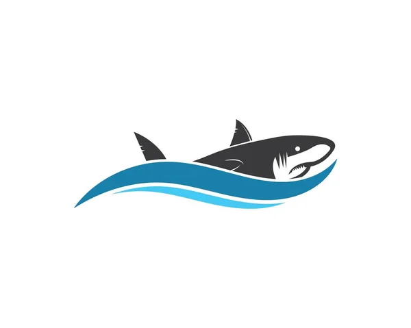 Desenho da ilustração do vetor do ícone do tubarão — Vetor de Stock