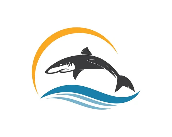 Žralok ikona vektorová ilustrace — Stockový vektor
