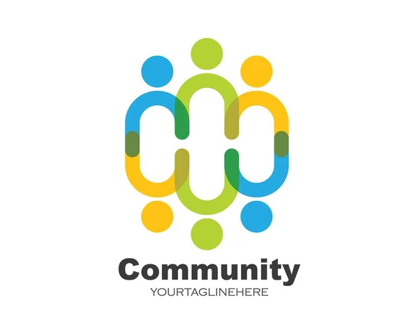 Liderazgo, comunidad, social y empresa Logo icono vector — Archivo Imágenes Vectoriales
