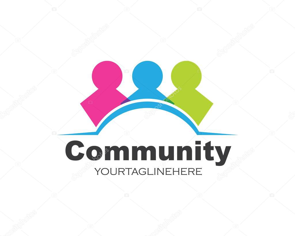 Leadership,community,social and company Logo icon vector design